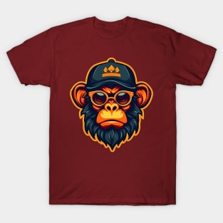 Monkey Rapper in Eyeglasses and Hat T-Shirt